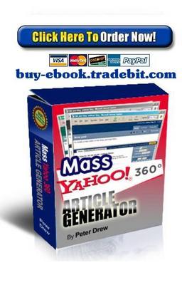 Product picture Mass Yahoo Blog 360 Article Generator